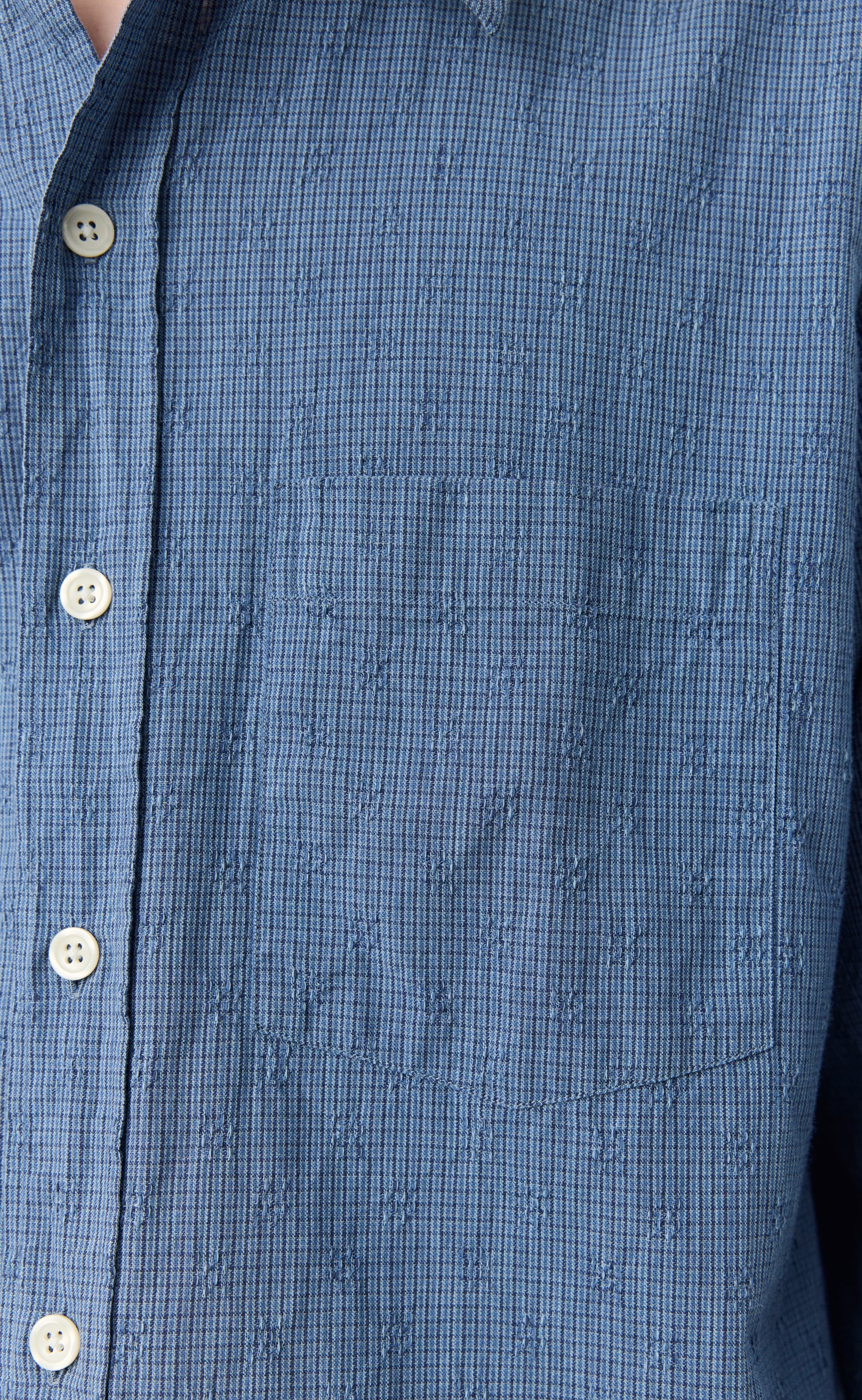 Executive Shirt - Blue Mini Check - Image 4