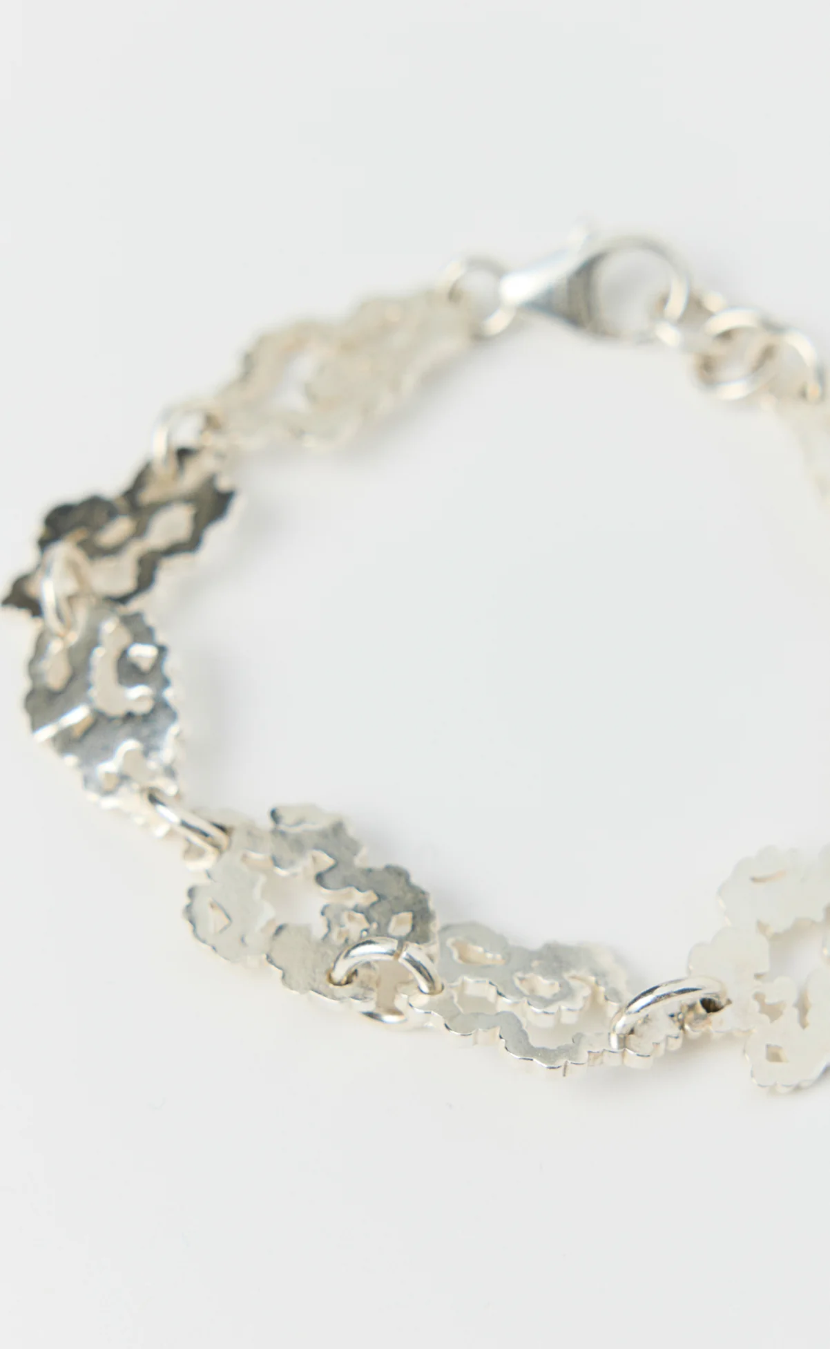 Flower Bracelet - Brushed Silver - Image 3