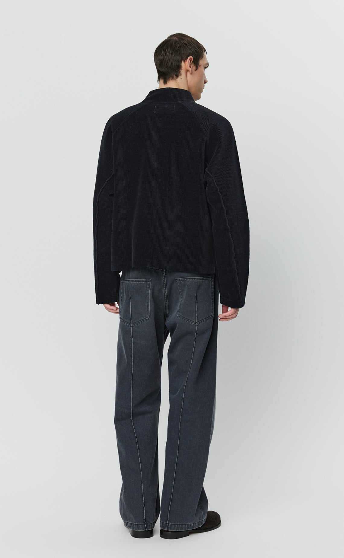 Leisure Zip Up - Black Jersey Cord - Image 3