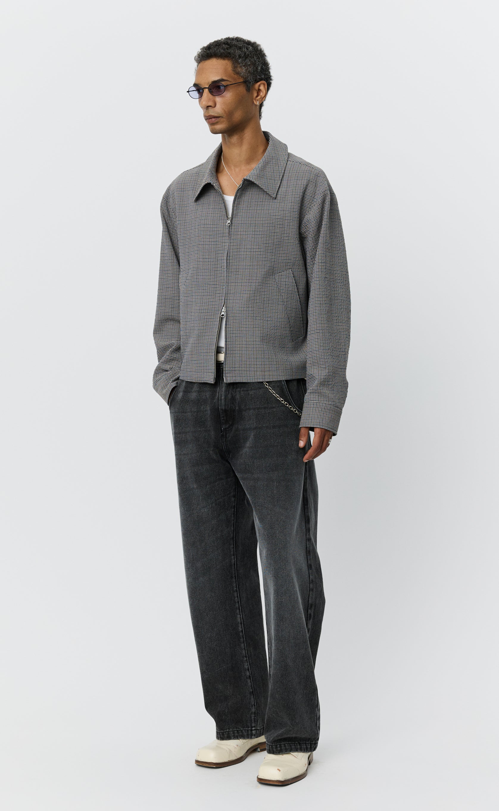 Mail Jacket - Taupe Check - Image 5