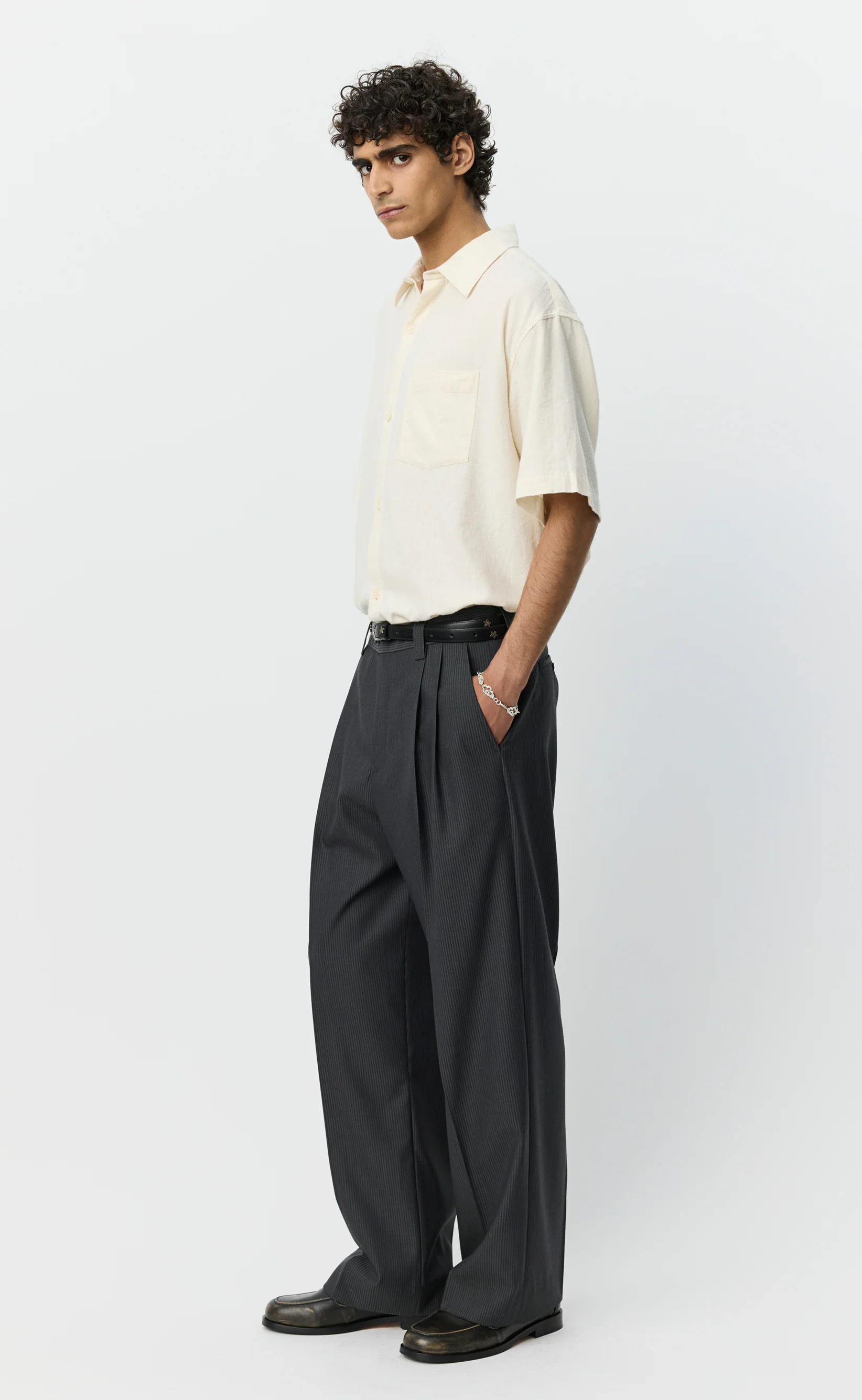 Classic Trousers - Dark Grey Stripe - Image 3