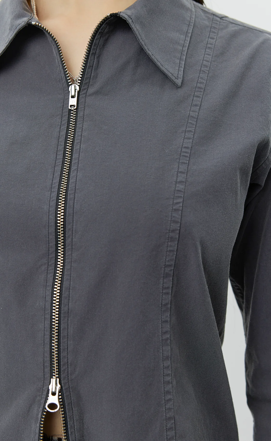 Readers Zip Shirt  - Washed Graphite - Image 4