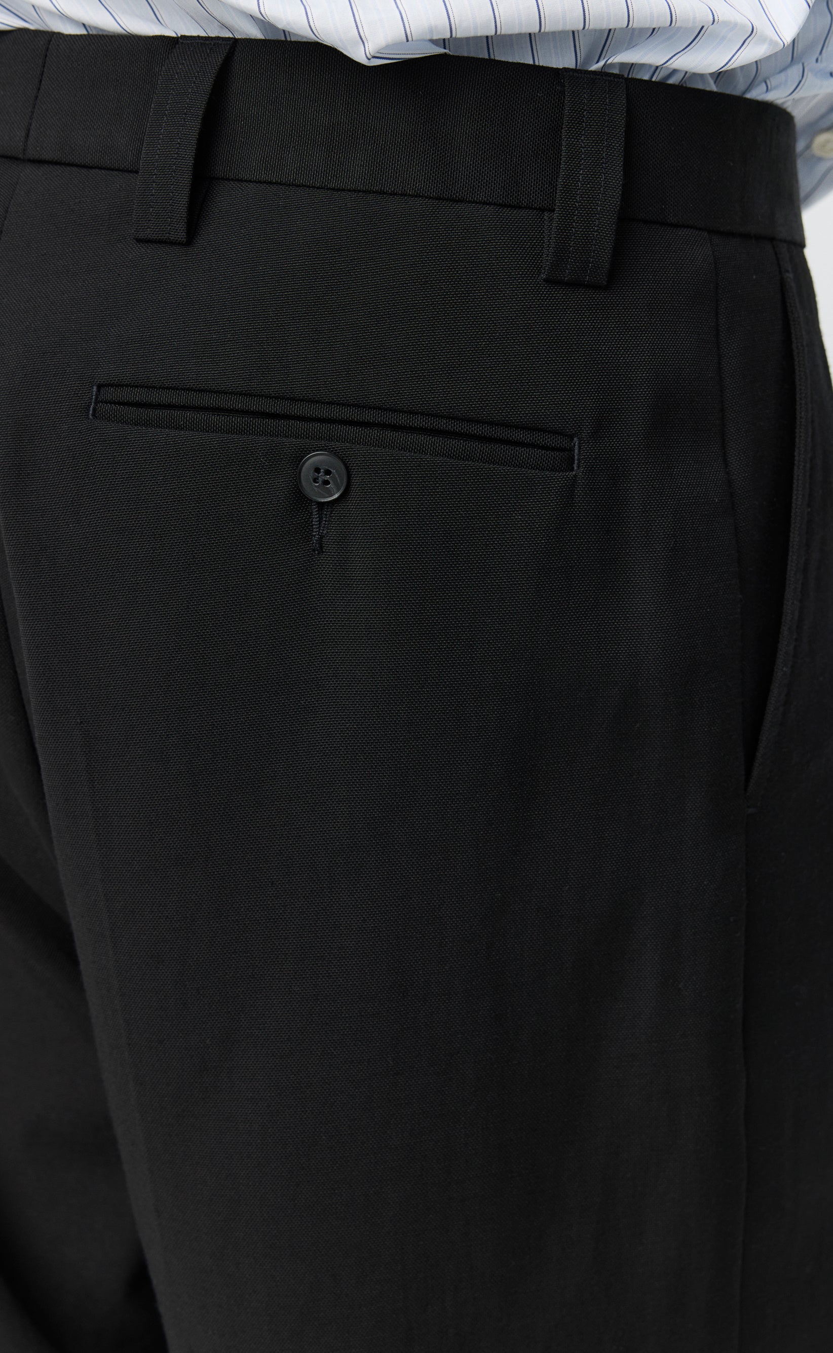 Service Trousers - Muted Black Cotton - Image 4