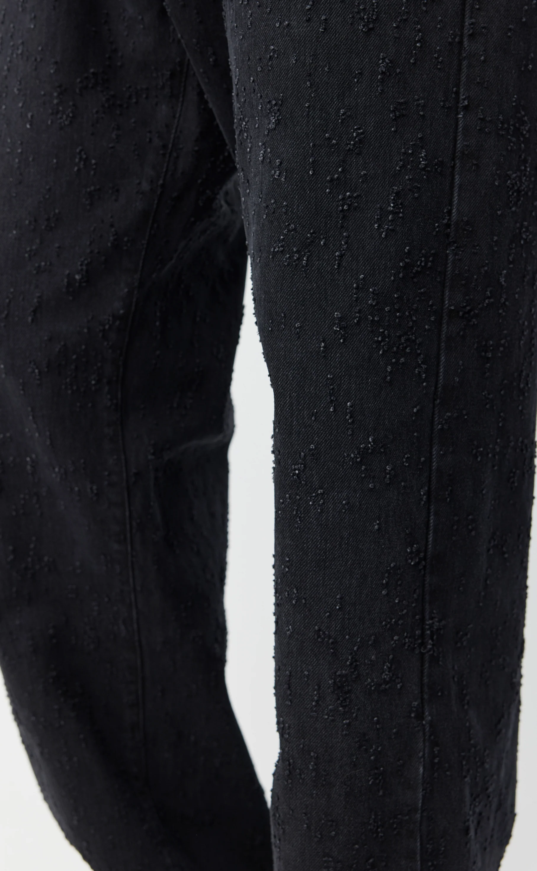 Straight Cut Jeans - Faded Black Punch Out - Image 5