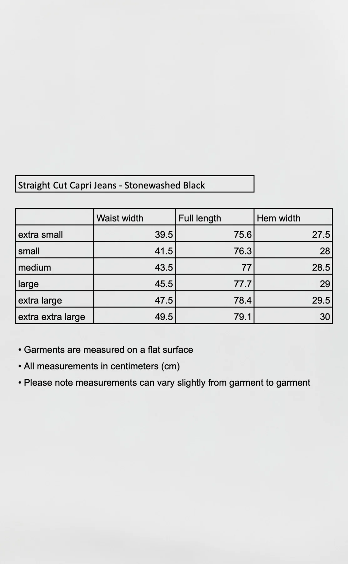 Straight Cut Capri Jeans - Stonewashed Black - Image 6